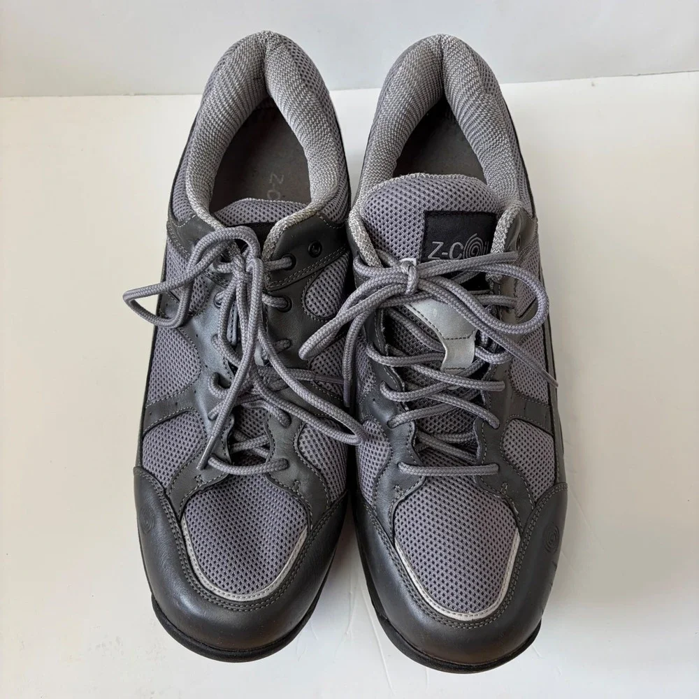 Z-Coil Pain Relief Footwear Mens 11 Grey Enclosed Coil Slip Resistant Sneakers